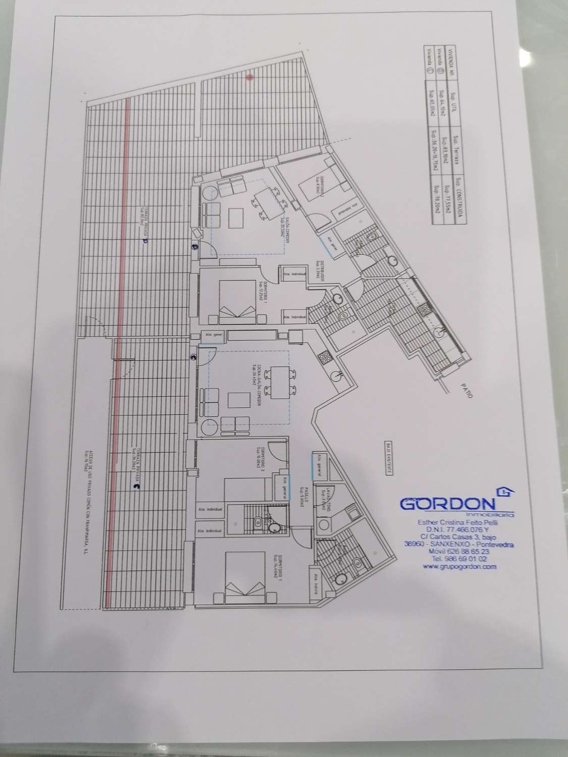 Sanxenxo : appartement avec grande terrasse à 100 mètres du Paseo de Silgar